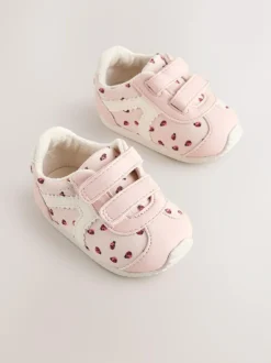 Next Baby Touch Fastening Trainers (0-24mths) Pink Ladybird