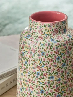 Next Pink Large Ditsy Floral Vase New
