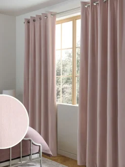 Next Pink Light Rose Matte Velvet Blackout/Thermal Curtains