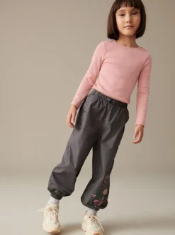 Next Pink Long Sleeve Ribbed Top (3-16yrs)