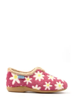 Lunar Ladies Flower Pattern Slippers Pink Best