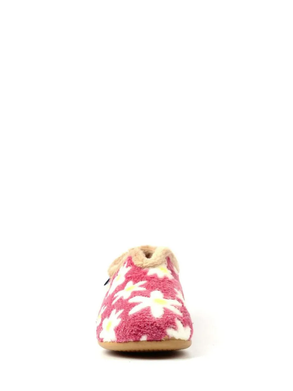Lunar Ladies Flower Pattern Slippers Pink Best