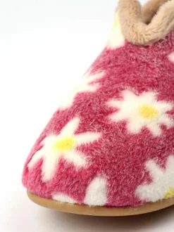 Lunar Ladies Flower Pattern Slippers Pink Best