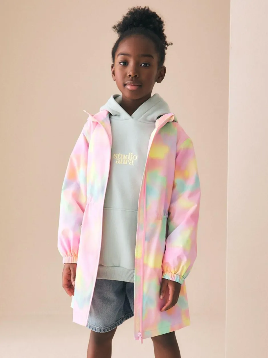 Next Pink Marble Waterproof Printed Cagoule (3-16yrs) Clearance