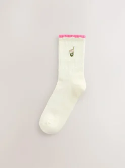 Next Pink Matcha Cushion Sole Sports Ankle Socks 3 Pack Clearance