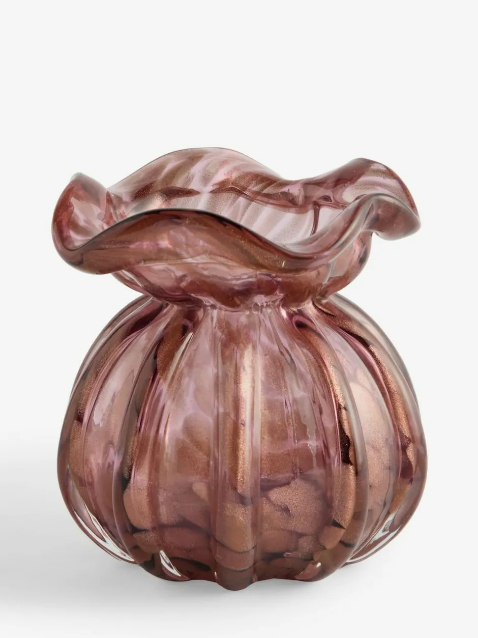 Next Pink Mini Glass Confetti Vase Clearance