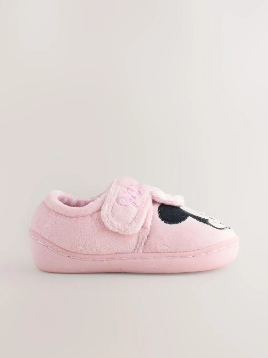 Next Pink Minnie Mouse Cupsole Slippers Hot