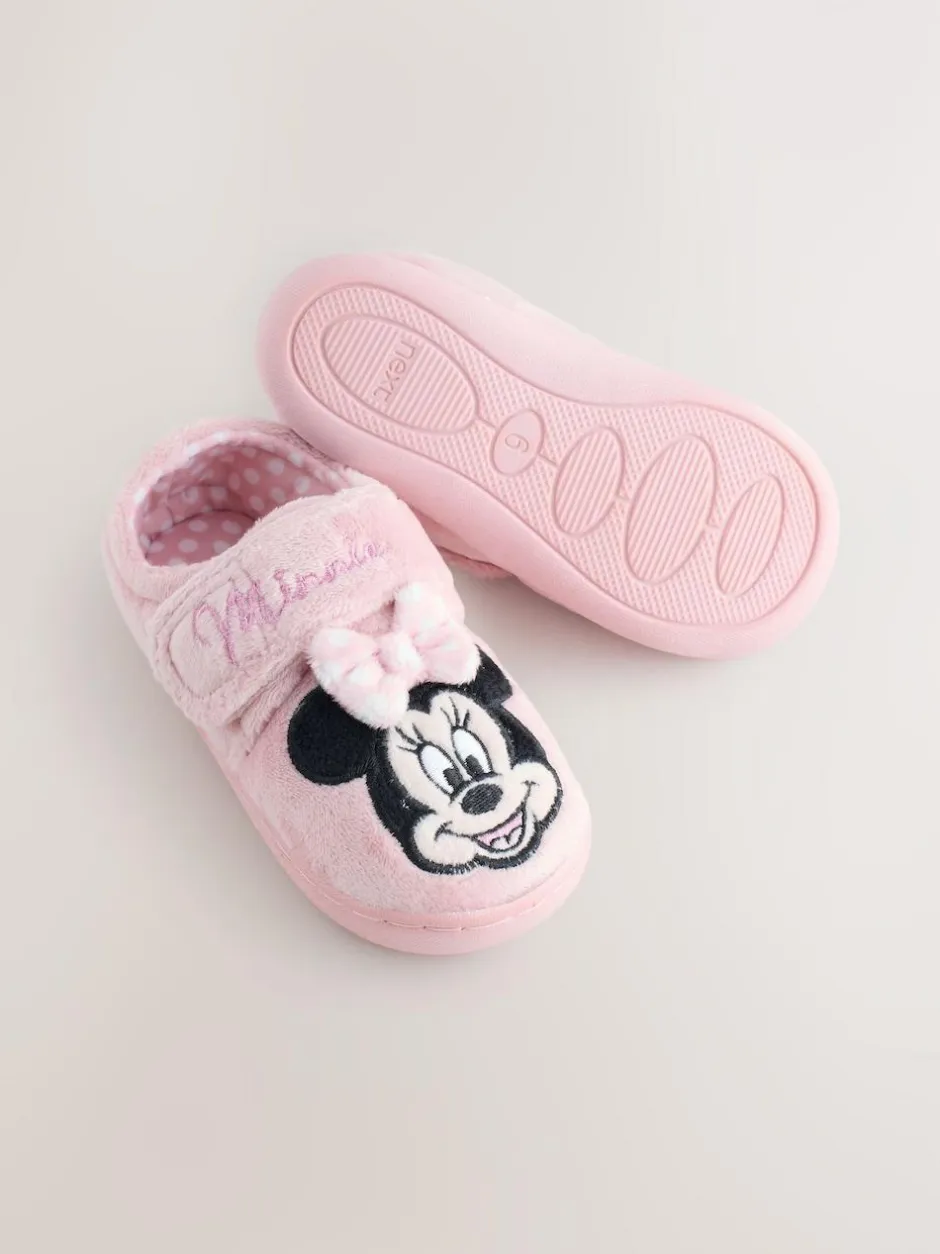 Next Pink Minnie Mouse Cupsole Slippers Hot