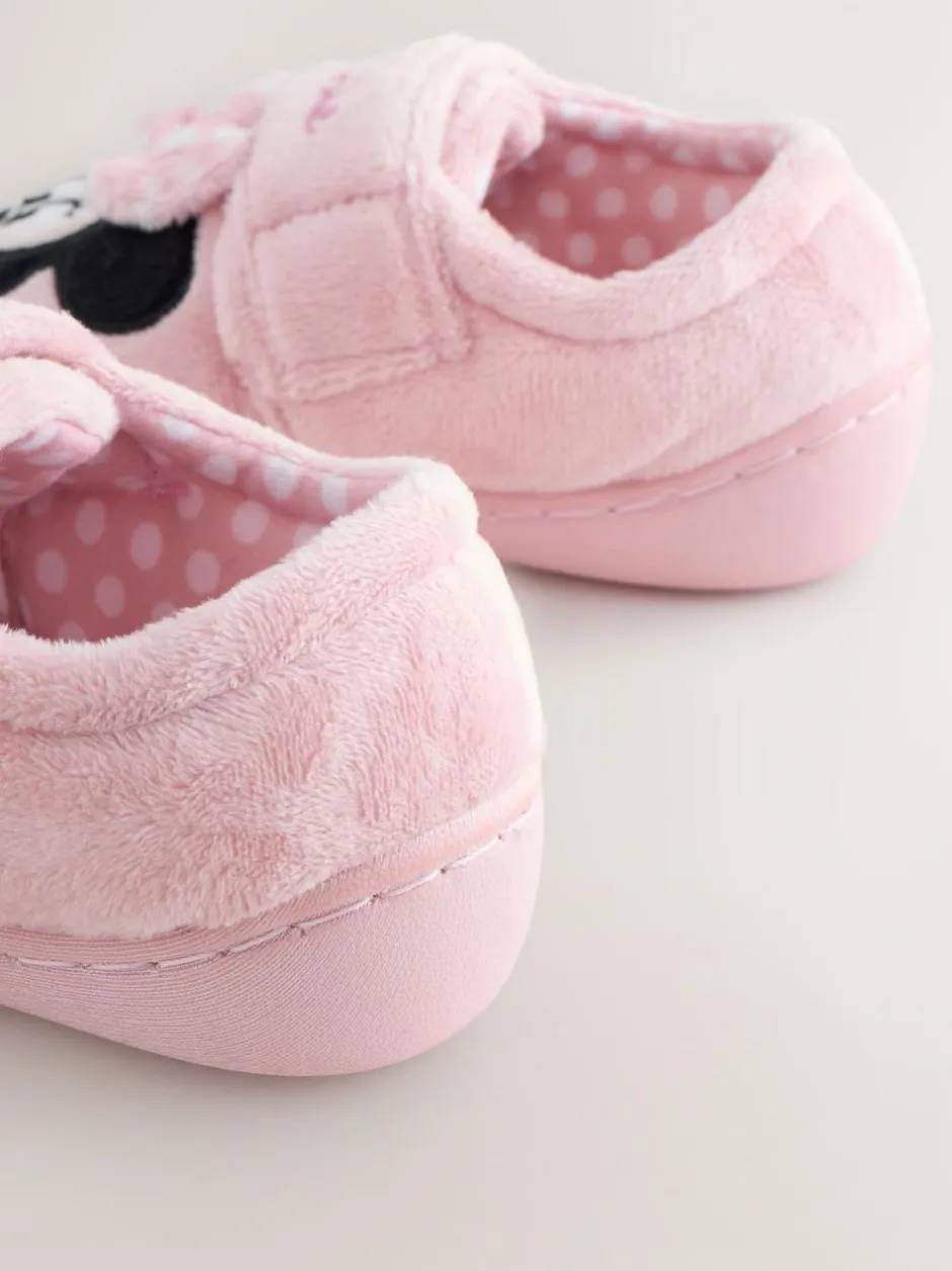 Next Pink Minnie Mouse Cupsole Slippers Hot