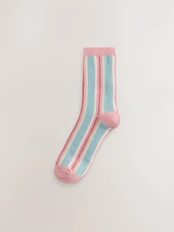 Next Pink Multi Stripe Ankle Socks 4 Pack Online
