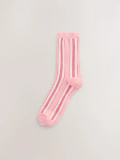 Next Pink Multi Stripe Ankle Socks 4 Pack Online
