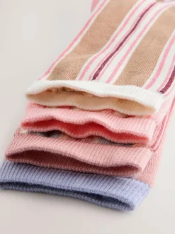 Next Pink Multi Stripe Ankle Socks 4 Pack Online