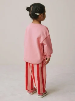Next Long Sleeve Top and Barrel Trousers Set (3mths-7yrs) Pink Padded Cherry Best
