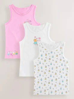 Next Pink Peppa Pig 3 Pack Classic Vests (1.5-8yrs) Outlet