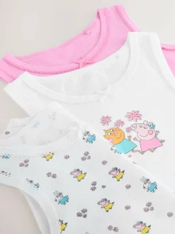 Next Pink Peppa Pig 3 Pack Classic Vests (1.5-8yrs) Outlet