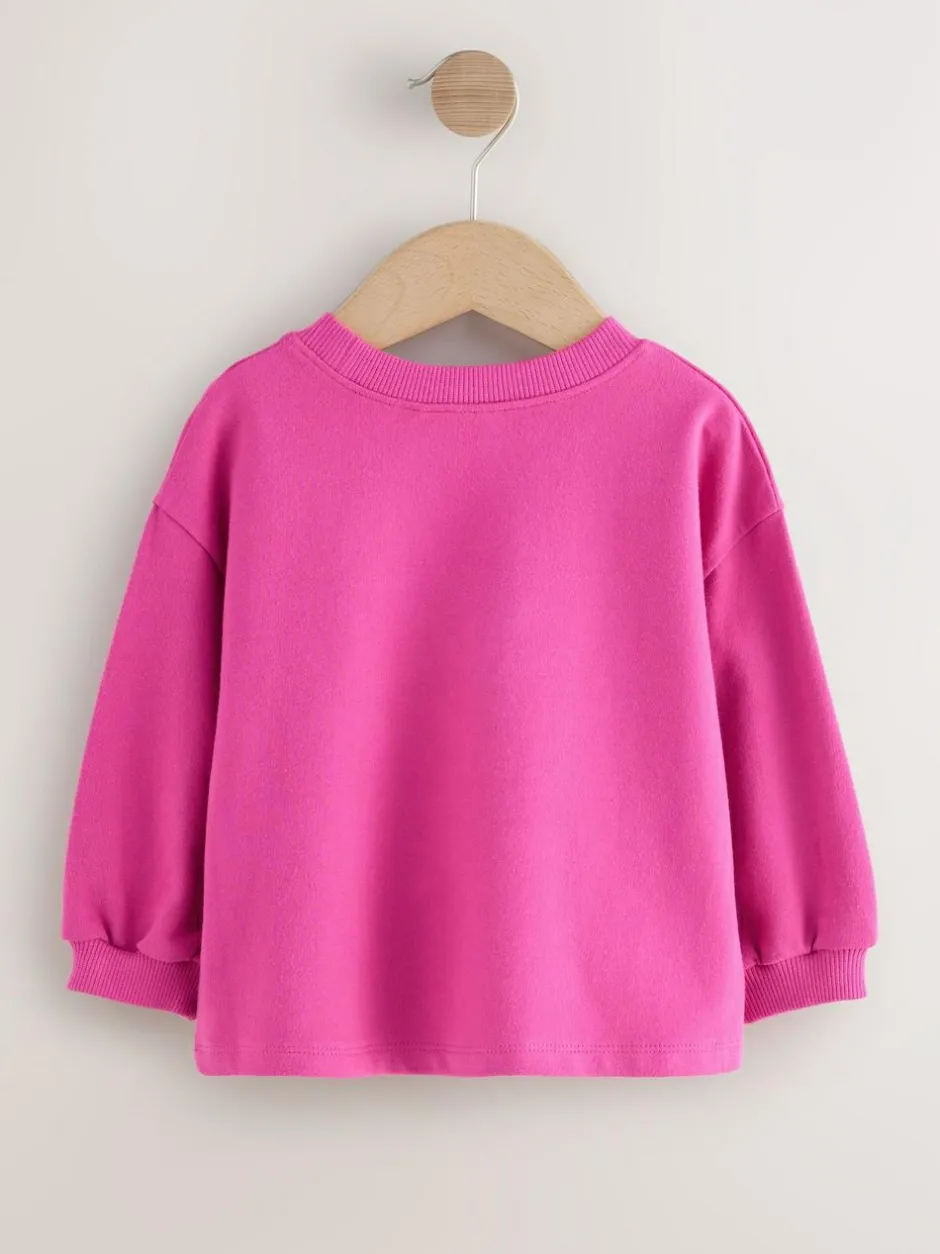 Next Pink Rainbow Cloud Character Long Sleeve T-Shirt (3mths-7yrs) New