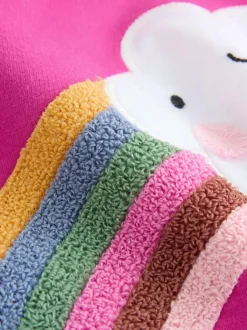 Next Pink Rainbow Cloud Character Long Sleeve T-Shirt (3mths-7yrs) New