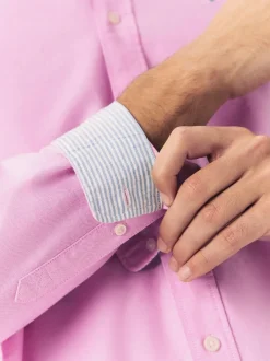 Next Pink Regular Fit Long Sleeve Oxford Shirt New