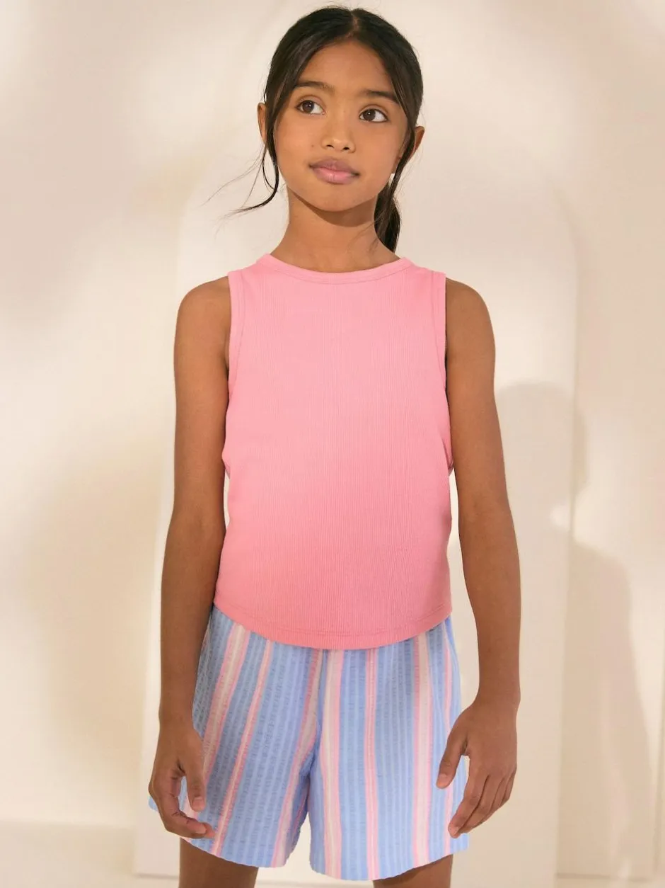 Next Rib Vest (3-16yrs) Pink Online