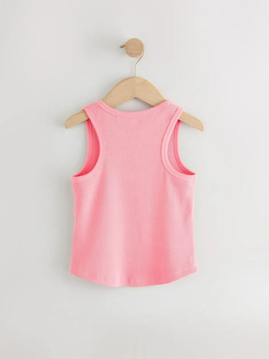 Next Rib Vest (3-16yrs) Pink Online