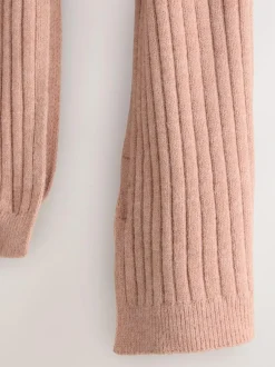 Next Ribbed Knit Scarf Pink Best