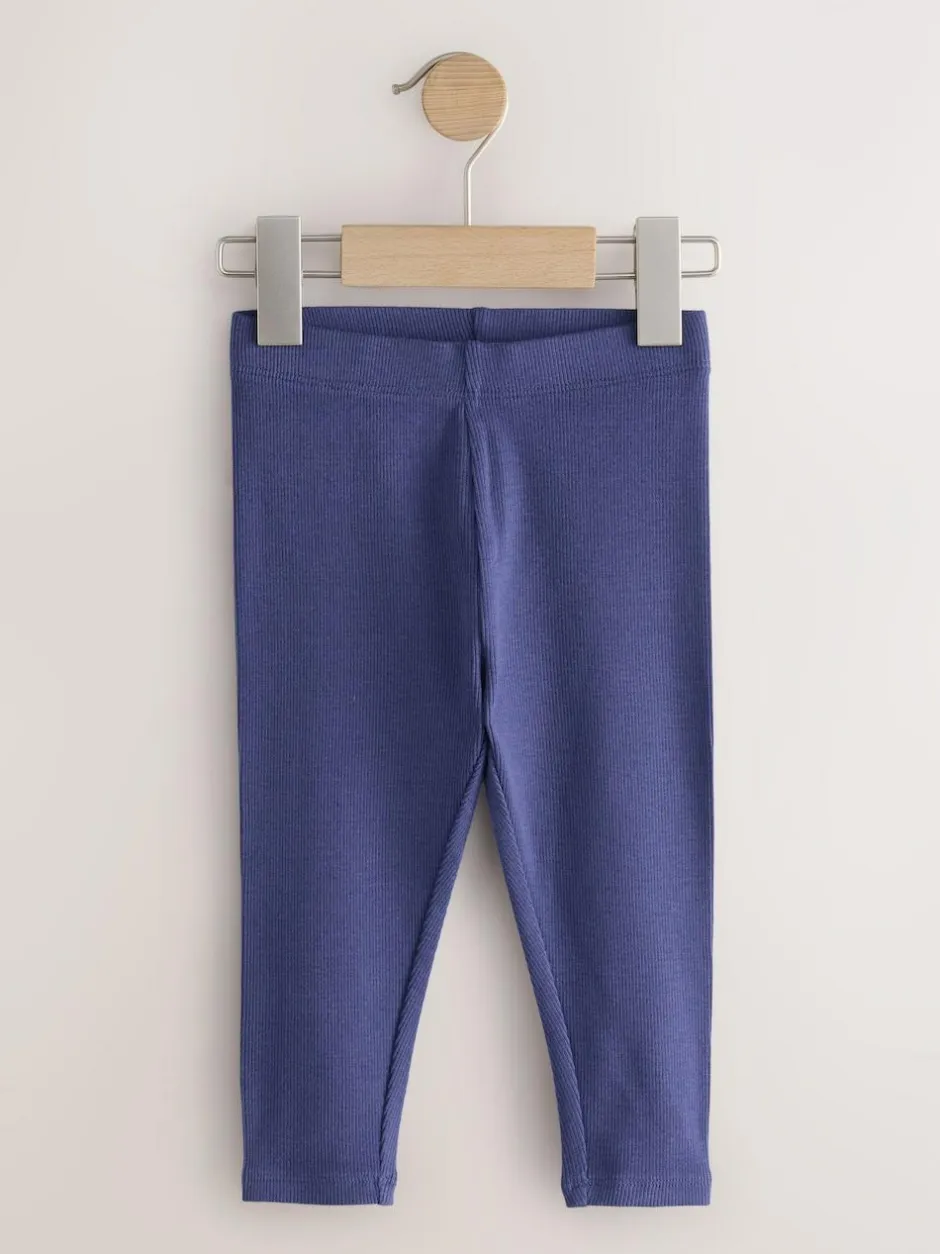 Next Ribbed Leggings 5 Pack (3mths-7yrs) Pink Outlet
