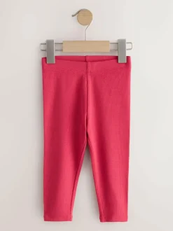 Next Ribbed Leggings 5 Pack (3mths-7yrs) Pink Outlet