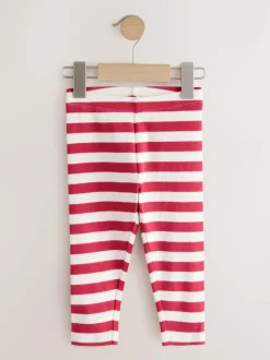 Next Ribbed Leggings 5 Pack (3mths-7yrs) Pink Outlet