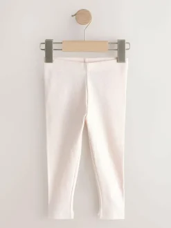 Next Pink Ribbed Leggings 5 Pack (3mths-7yrs)