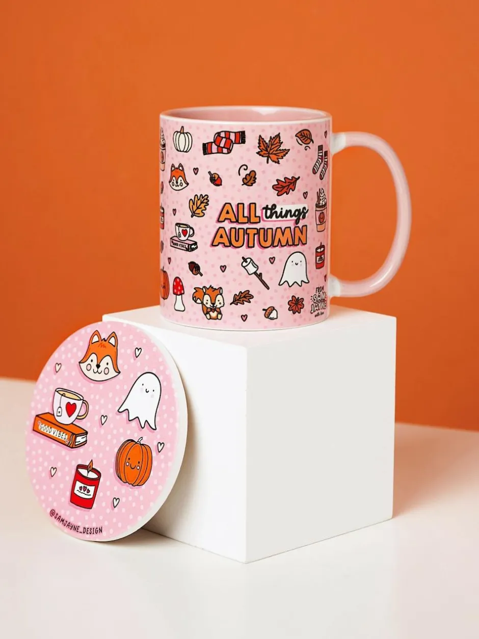 Next Pink Sam Jayne All Things Autumn Mug Set Sale
