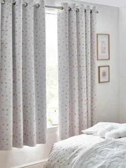 Next Pink Scandi Spot Eyelet Blackout Curtains Clearance
