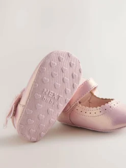 Next Mary Jane Baby Shoes (0-18mths) Pink Shimmer Butterfly Best