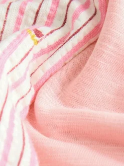 Next Pink Short Sleeve Peplum T-Shirt and Wide Leg Trousers Set (3mths-7yrs)
