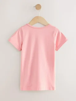 Next Short Sleeve Vests 2 Pack (1.5-12yrs) Pink Hot