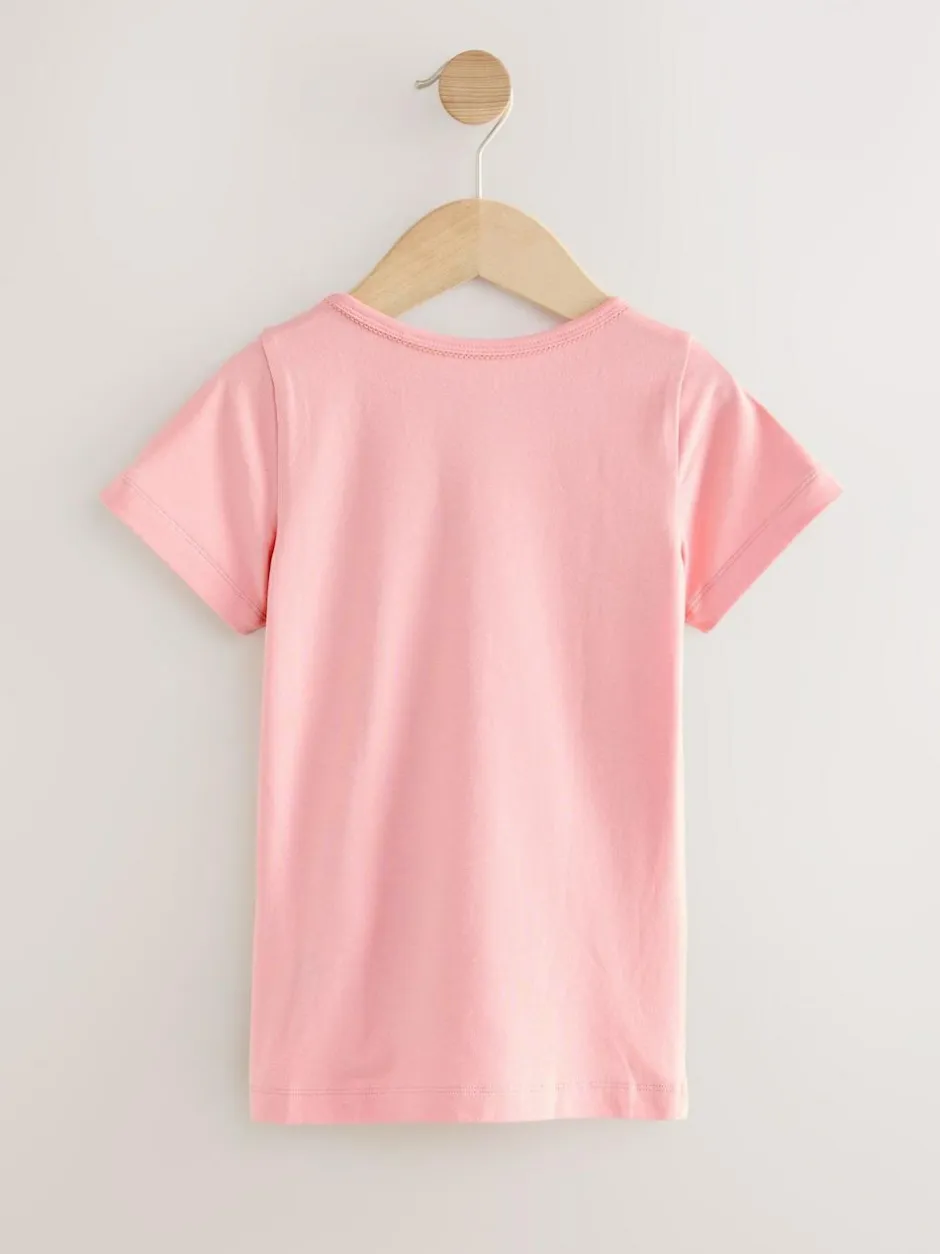 Next Short Sleeve Vests 2 Pack (1.5-12yrs) Pink Hot
