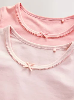 Next Short Sleeve Vests 2 Pack (1.5-12yrs) Pink Hot