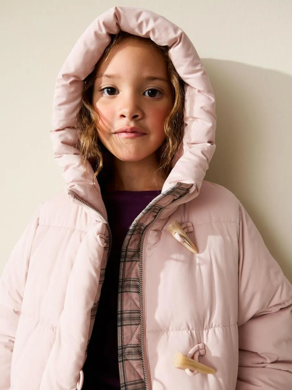 Next Pink Shower Resistant Padded Duffle Coat (3-13yrs) Hot