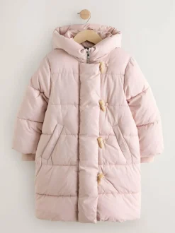 Next Pink Shower Resistant Padded Duffle Coat (3-13yrs) Hot