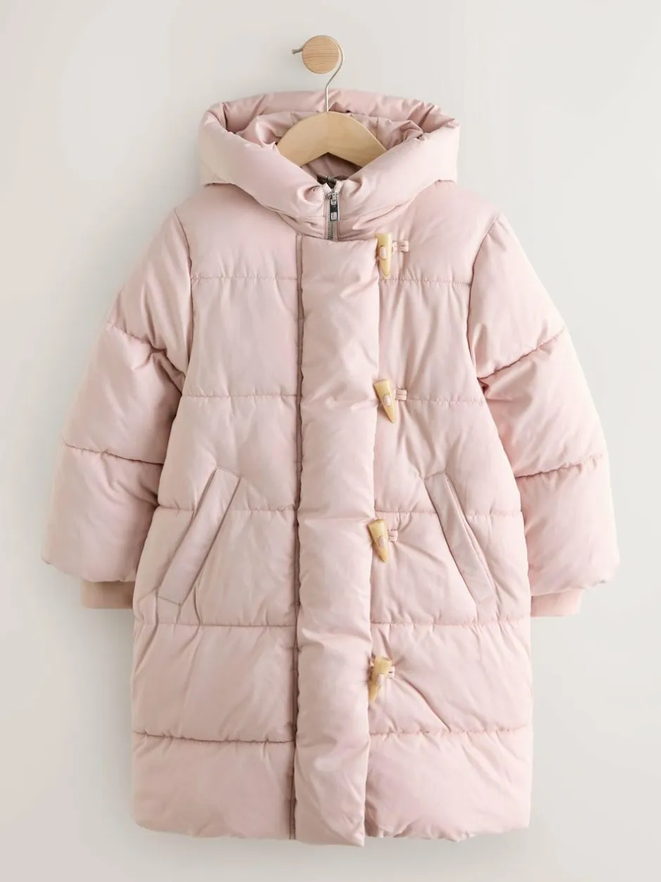 Next Pink Shower Resistant Padded Duffle Coat (3-13yrs) Hot