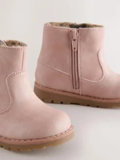 Next Pink Standard Fit (F) Chelsea Zip Tassel Ankle Boots Best