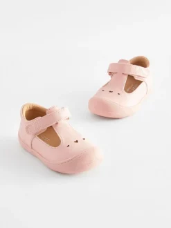 Next Standard Fit (F) Crawler T-Bar Shoes Pink Sale