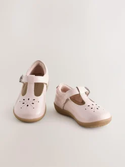 Next Standard Fit (F) First Walker T-Bar Touch Fastening Shoes Pink Best