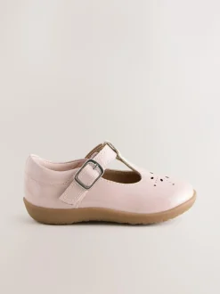 Next Standard Fit (F) First Walker T-Bar Touch Fastening Shoes Pink Best