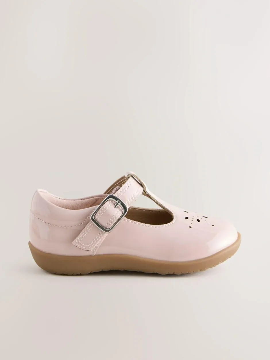 Next Standard Fit (F) First Walker T-Bar Touch Fastening Shoes Pink Best