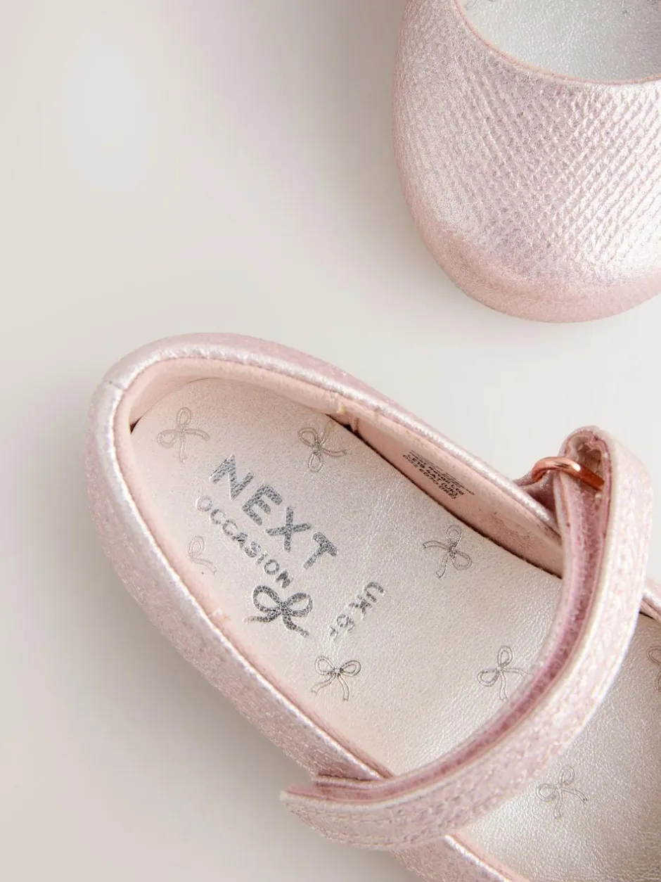Next Standard Fit (F) Mary Jane Touch Fastening Occasion Shoes Pink
