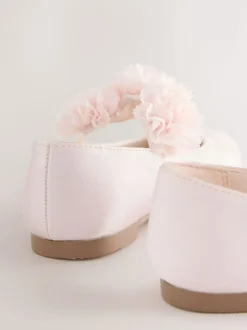 Next Standard Fit (F) Satin Flower Girl Occasion Mary Jane Shoes Pink Discount