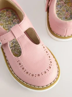 Next Standard Fit (F) T-Bar Shoes Pink Discount