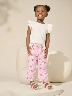 Next Pull On Trousers (3mths-7yrs) Pink Strawberry Print Best