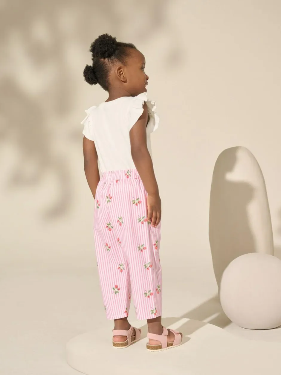 Next Pull On Trousers (3mths-7yrs) Pink Strawberry Print Best