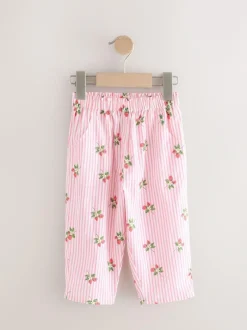 Next Pull On Trousers (3mths-7yrs) Pink Strawberry Print Best